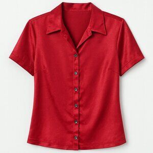 90s Vintage Classic Anxiety Café Button-Up Top